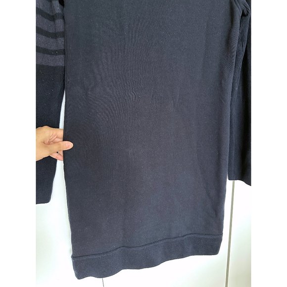 Thom Browne Navy Classic Loopback Tonal 4 Bar Sweater Dress Sweatshirt Terry 40 - Picture 13 of 15